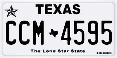 TX license plate CCM4595