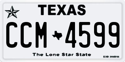 TX license plate CCM4599