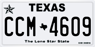 TX license plate CCM4609