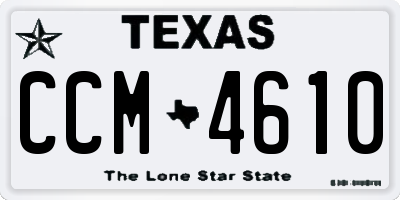 TX license plate CCM4610
