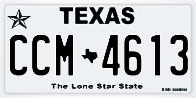 TX license plate CCM4613