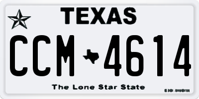 TX license plate CCM4614