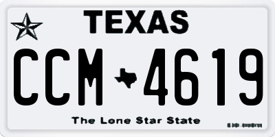 TX license plate CCM4619