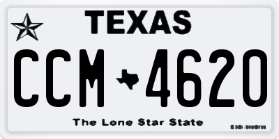TX license plate CCM4620