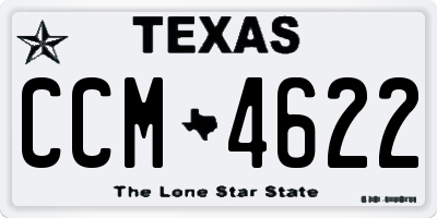 TX license plate CCM4622