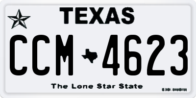 TX license plate CCM4623