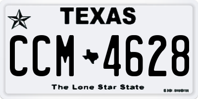 TX license plate CCM4628