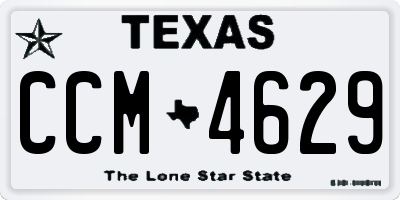 TX license plate CCM4629