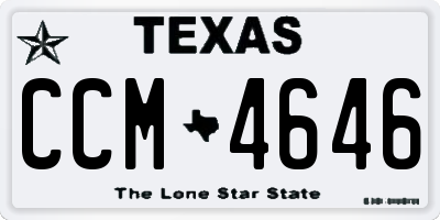 TX license plate CCM4646