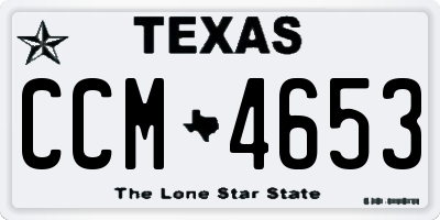 TX license plate CCM4653
