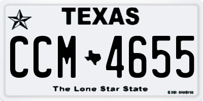 TX license plate CCM4655