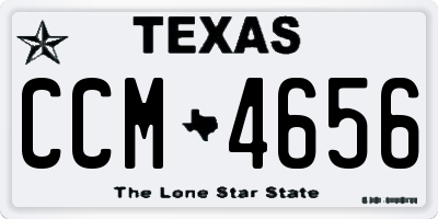 TX license plate CCM4656