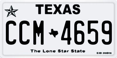TX license plate CCM4659