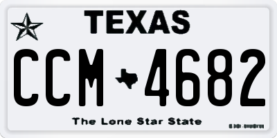 TX license plate CCM4682