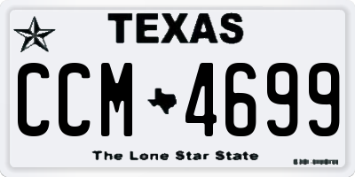 TX license plate CCM4699
