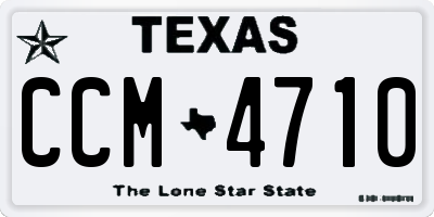 TX license plate CCM4710