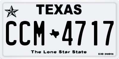 TX license plate CCM4717