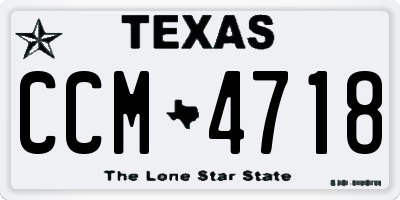 TX license plate CCM4718