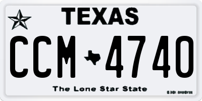 TX license plate CCM4740