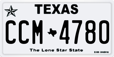 TX license plate CCM4780