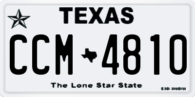 TX license plate CCM4810