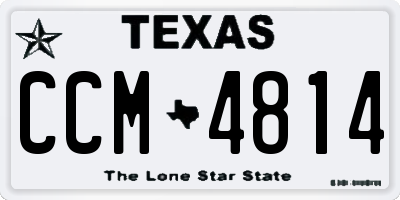 TX license plate CCM4814