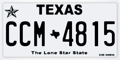 TX license plate CCM4815