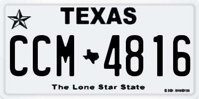 TX license plate CCM4816