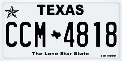 TX license plate CCM4818