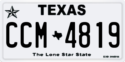 TX license plate CCM4819