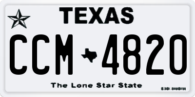 TX license plate CCM4820