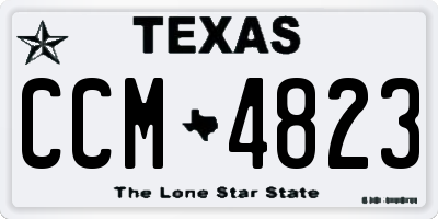 TX license plate CCM4823