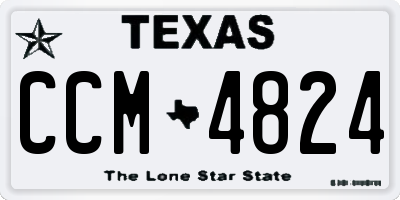 TX license plate CCM4824