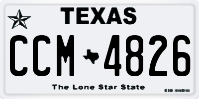 TX license plate CCM4826
