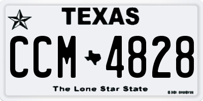 TX license plate CCM4828