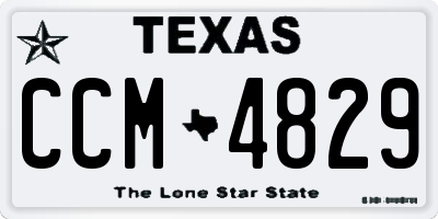 TX license plate CCM4829