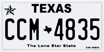 TX license plate CCM4835