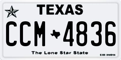 TX license plate CCM4836