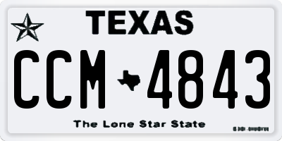 TX license plate CCM4843