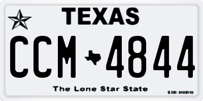 TX license plate CCM4844