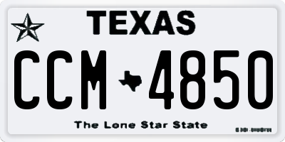 TX license plate CCM4850