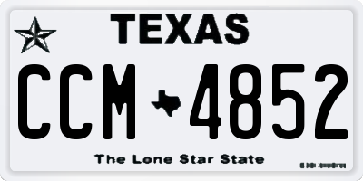 TX license plate CCM4852