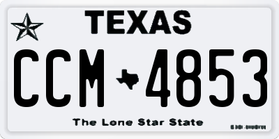 TX license plate CCM4853
