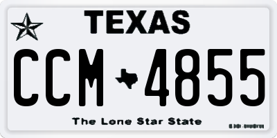 TX license plate CCM4855