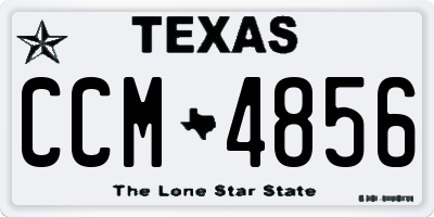 TX license plate CCM4856