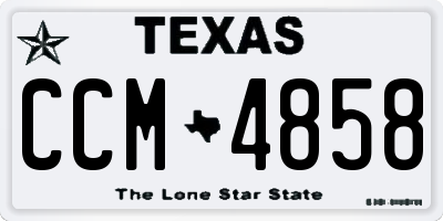 TX license plate CCM4858