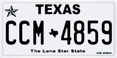 TX license plate CCM4859
