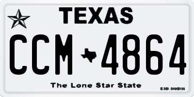 TX license plate CCM4864