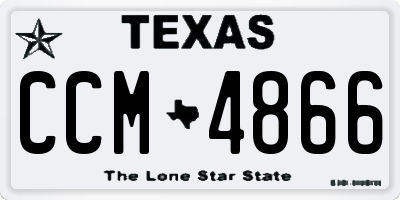 TX license plate CCM4866