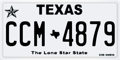 TX license plate CCM4879
